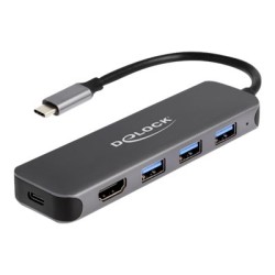 Delock - Rozbočovač - 3 x USB 3.2 Gen 1 + 1 x USB-C (napájení) + 1 x HDMI - desktop