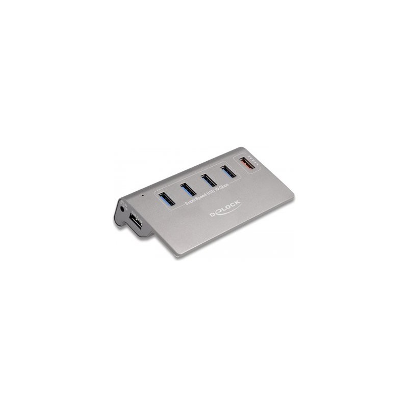 Delock - Rozbocovac - 10 Gbps, + 1 rychlonabíjecí port vc. napájení - 4 x USB 3.2 Gen 2 - desktop