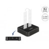 Delock - Dokovací stanice SSD - oddílů: 2 - M.2 - M.2 NVMe Card - USB 3.2 (Gen 2) - černá
