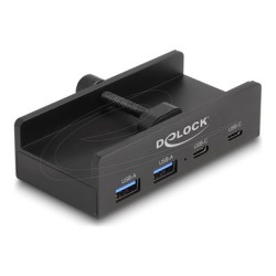 Delock - Rozbocovac - 5 Gbps, external, with locking screw - 2 x USB-C + 2 x USB - desktop