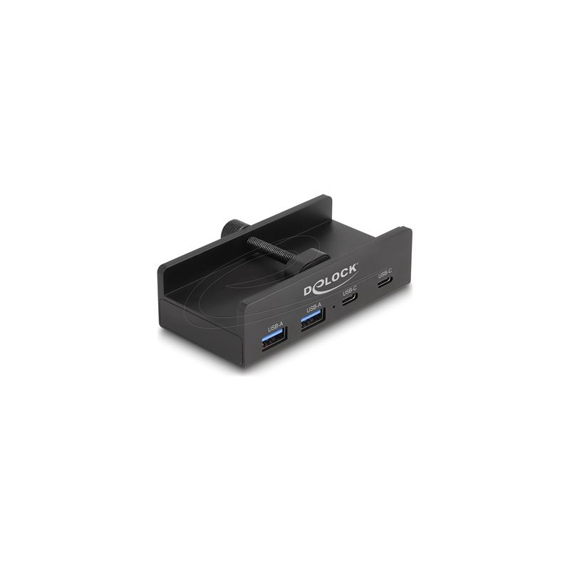 Delock - Rozbocovac - 5 Gbps, external, with locking screw - 2 x USB-C + 2 x USB - desktop