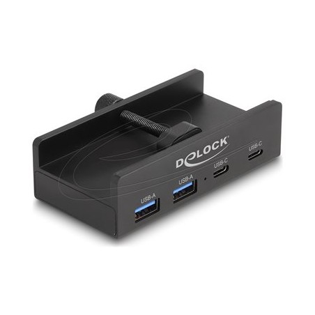 Delock - Rozbocovac - 5 Gbps, external, with locking screw - 2 x USB-C + 2 x USB - desktop
