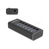 Delock - Rozbocovac - 10 Gbps, 4 rychlé nabíjecí porty s prepínacem a osvetlením - 1 x USB-C 3.2 Gen 2 + 2 x USB 3.2 Gen 2 + 4