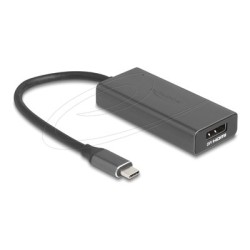 Delock - Kabel adaptéru - HDMI / DisplayPort combo se zdírkami (female) do USB-C s piny (male) - 15 cm - šedá - podpora 8K120Hz