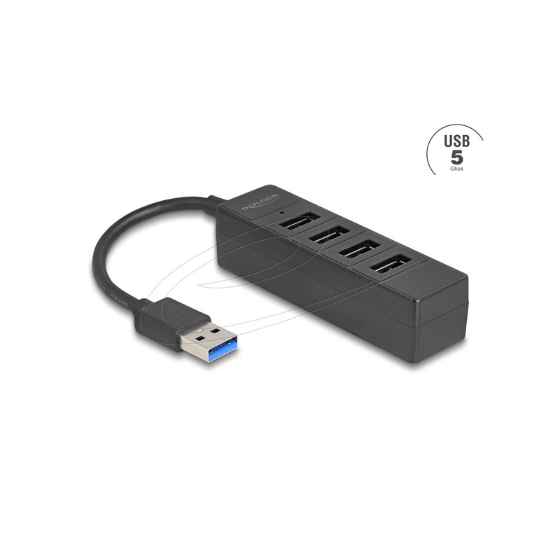 Delock - Rozbocovac - 5 Gbps, USB-A - 4 x USB 3.2 Gen 1 - desktop