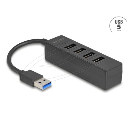 Delock - Rozbocovac - 5 Gbps, USB-A - 4 x USB 3.2 Gen 1 - desktop