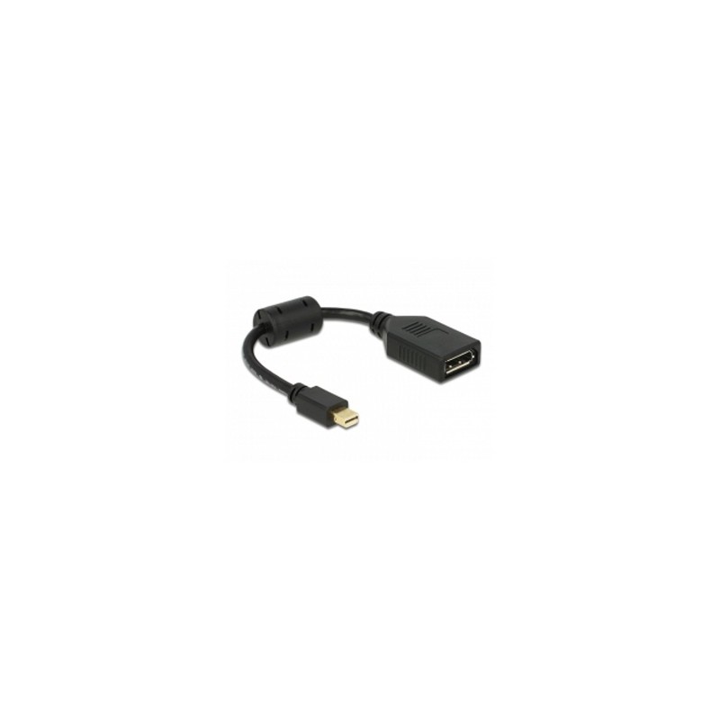 Delock - Adaptér DisplayPort - DisplayPort (F) do Mini DisplayPort (M) - 21 cm - černá