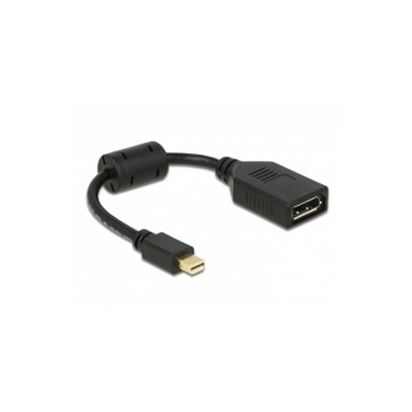 Delock - Adaptér DisplayPort - DisplayPort (F) do Mini DisplayPort (M) - 21 cm - černá