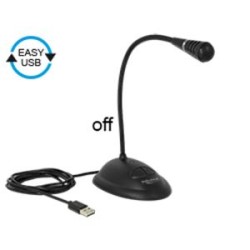 Delock - Mikrofon - USB - černá 65871