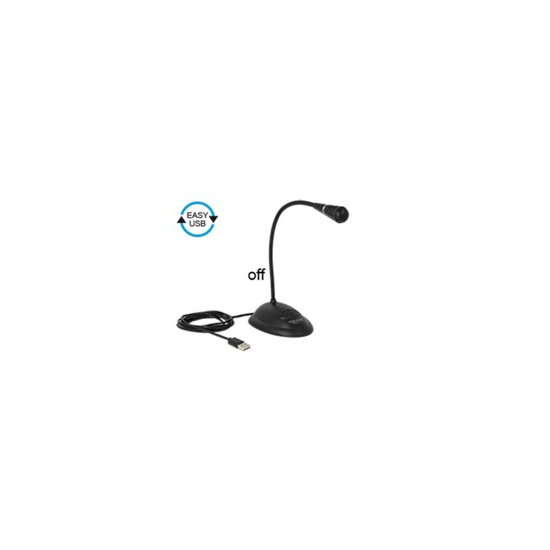 Delock - Mikrofon - USB - černá 65871