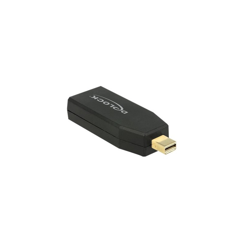Delock 4K Passive - Video adaptér - Mini DisplayPort s piny (male) do HDMI se zdířkami (female) - černá - podporuje 4K