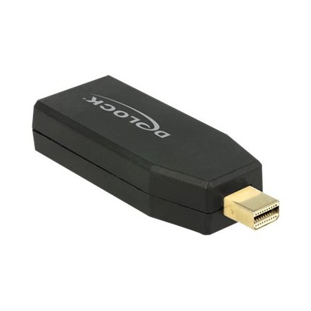 Delock 4K Passive - Video adaptér - Mini DisplayPort s piny (male) do HDMI se zdířkami (female) - černá - podporuje 4K