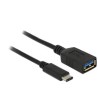 Delock - USB adaptér - USB typ A (F) do 24 pin USB-C (M) - USB 3.1 - 15 cm - černá