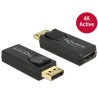 Delock - Video adaptér - DisplayPort s piny (male) do HDMI se zdířkami (female) - černá