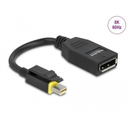 Delock - Adaptér DisplayPort - Mini DisplayPort (M) s jazýčkem do DisplayPort (F) - DisplayPort 1.4 - 15 cm - neobsahuje
