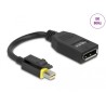 Delock - Adaptér DisplayPort - Mini DisplayPort (M) s jazýčkem do DisplayPort (F) - DisplayPort 1.4 - 15 cm - neobsahuje