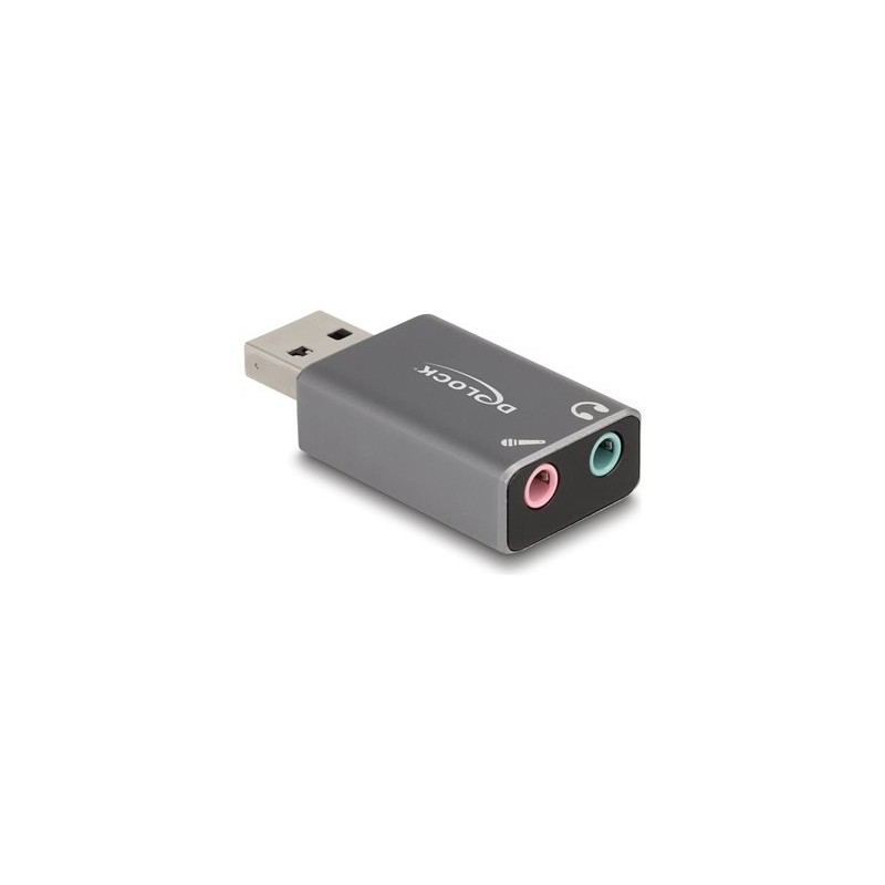 Delock - Adaptér USB-A/jack sluchátek - USB s piny (male) do mono mini jack, mini-phone stereo 3.5 mm se zdírkami (female)