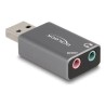 Delock - Adaptér USB-A/jack sluchátek - USB s piny (male) do mono mini jack, mini-phone stereo 3.5 mm se zdírkami (female)