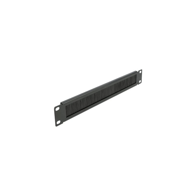 Delock Cable Management Brush Strip - Panel pro správu kabelu s kartácem - cerná - 1U - 19"