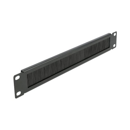Delock Cable Management Brush Strip - Panel pro správu kabelu s kartácem - cerná - 1U - 19"