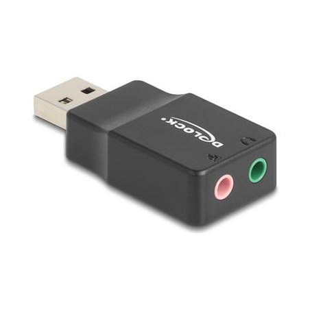 Delock - Adaptér USB-A/jack sluchátek - USB s piny (male) do mono mini jack, mini-phone stereo 3.5 mm se zdírkami (female)