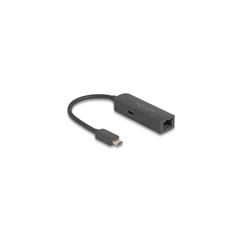 Delock - Sítový adaptér - USB-C 3.0 - 10M/100M/1G/2.5 Gigabit Ethernet - cerná