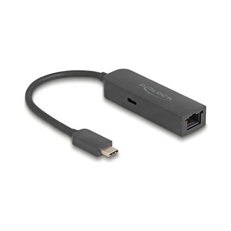 Delock - Sítový adaptér - USB-C 3.0 - 10M/100M/1G/2.5 Gigabit Ethernet - cerná