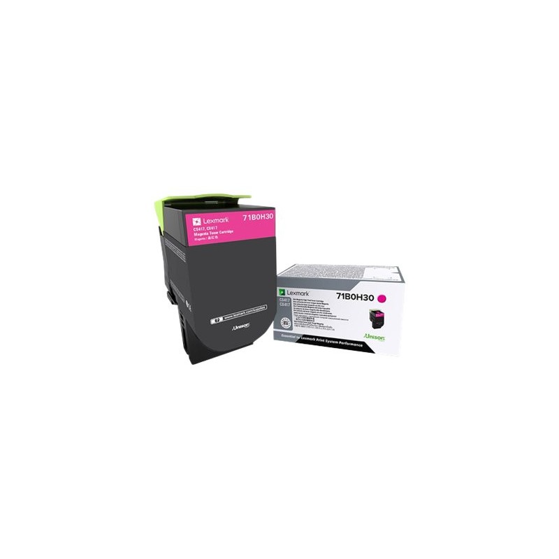 Lexmark X417 - Vysoká výtěžnost - purpurová - originální - kazeta s barvivem LCCP - pro Lexmark CS417dn, CS517de, CX417de
