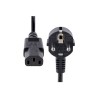 StarTech.com 1m (3ft) Computer Power Cord, 18AWG, EU Schuko to C13 Power Cord, 10A 250V, Black Replacement AC Cord, TV/Monitor