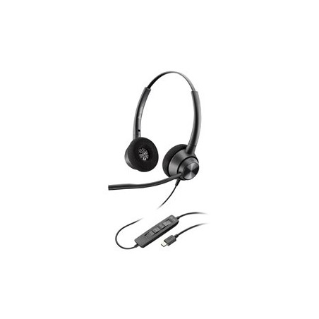 HP Poly EncorePro 320 - EncorePro 300 series - náhlavní souprava - náhlavní - kabelové - USB-C - černá - kompatibilní s TAA