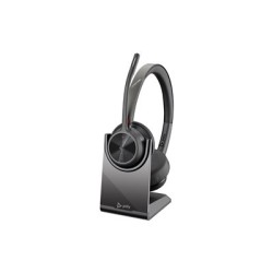 Poly Voyager 4320 MS Teams bezdrátová náhlavní souprava, BT700 USB-C adaptér, stereo, nabíjecí stojánek