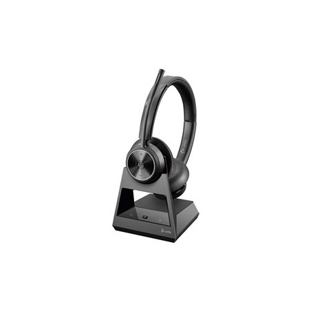 HP Poly Savi 7320 - Savi 7300 series - náhlavní souprava - náhlavní - DECT - bezdrátový - adaptér USB-A přes DECT - černá