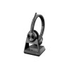 HP Poly Savi 7320 - Savi 7300 series - náhlavní souprava - náhlavní - DECT - bezdrátový - adaptér USB-A přes DECT - černá