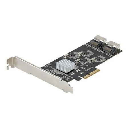 StarTech.com 8 Port SATA PCIe Card, PCI Express 6Gbps SATA Expansion Card with 4 Host Controllers, SATA PCIe Controller Card