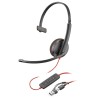HP Poly Blackwire 3210 - Blackwire 3200 Series - náhlavní souprava - náhlavní - kabelové - USB-C - černá - certifikováno UC
