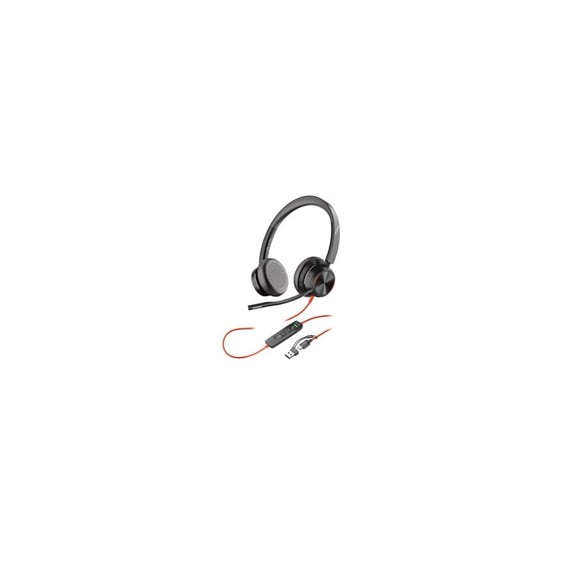 HP Poly Blackwire 8225 - Blackwire 8200 series - náhlavní souprava - náhlavní - kabelové - odstranění šumu - USB-C - černá