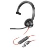 HP Poly Blackwire 3310 - Blackwire 3300 series - náhlavní souprava - náhlavní - kabelové - USB-C - černá - certifikováno UC