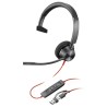 Poly Blackwire 3310 MS Teams náhlavní souprava, USB-C/A adaptér, mono