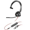 Poly Blackwire 3315 MS Teams náhlavní souprava, 3.5 mm jack + USB-C/A adaptér, mono