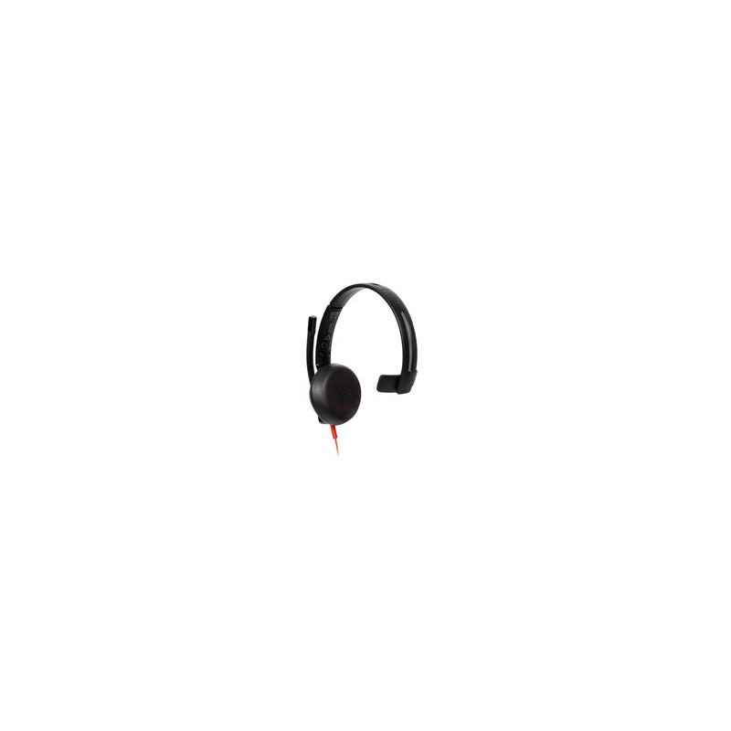 HP Poly Blackwire 5210 - Blackwire 5200 series - náhlavní souprava - náhlavní - kabelové - 3.5 mm jack, USB-C - černá