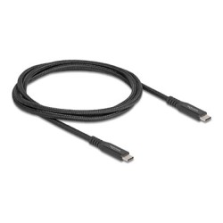 Delock - USB kabel - 24 pin USB-C (M) do 24 pin USB-C (M) - 20 V - 5 A - 1 m - podpora Power Delivery 3.0, E-marker - cerná