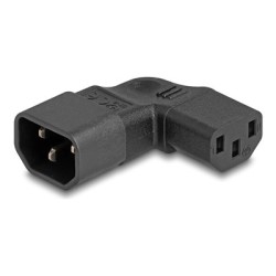 Delock - Adaptér napájení - IEC 60320 C14 do power IEC 60320 C13 pravoúhlý - 250 V - 10 A - cerná