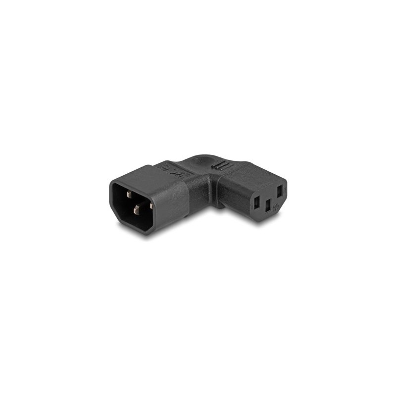 Delock - Adaptér napájení - IEC 60320 C14 do power IEC 60320 C13 pravoúhlý - 250 V - 10 A - cerná