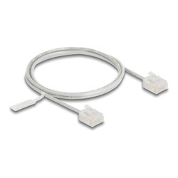 Delock - Patch kabel - RJ-45 (M) krátký do RJ-45 (M) krátký - 1 m - 2.6 mm - UTP - CAT 6 - lisovaný, ultra-tenký - šedá