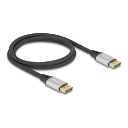 Delock - Kabel DisplayPort - DisplayPort (M) do DisplayPort (M) - DisplayPort 2.1 - 1 m - Podpora 16K60hz - cerná, stríbrná