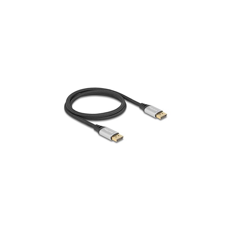 Delock - Kabel DisplayPort - DisplayPort (M) do DisplayPort (M) - DisplayPort 2.1 - 1 m - Podpora 16K60hz - cerná, stríbrná