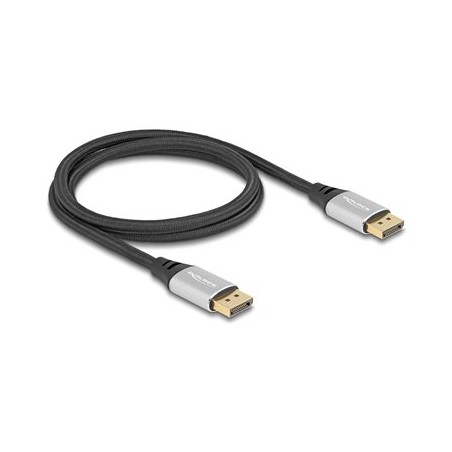 Delock - Kabel DisplayPort - DisplayPort (M) do DisplayPort (M) - DisplayPort 2.1 - 1 m - Podpora 16K60hz - cerná, stríbrná