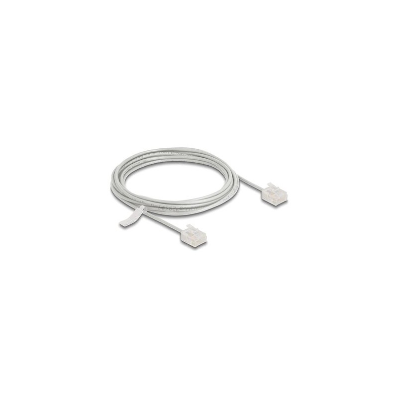Delock - Patch kabel - RJ-45 (M) krátký do RJ-45 (M) krátký - 3 m - 2.6 mm - UTP - CAT 6 - lisovaný, ultra-tenký - šedá