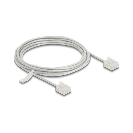 Delock - Patch kabel - RJ-45 (M) krátký do RJ-45 (M) krátký - 3 m - 2.6 mm - UTP - CAT 6 - lisovaný, ultra-tenký - šedá