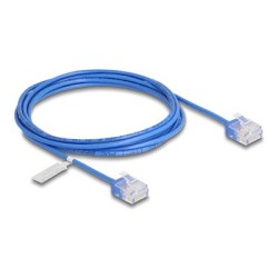 Delock - Patch kabel - RJ-45 (M) krátký do RJ-45 (M) krátký - 2 m - 2.6 mm - UTP - CAT 6 - ultra-tenký - modrá